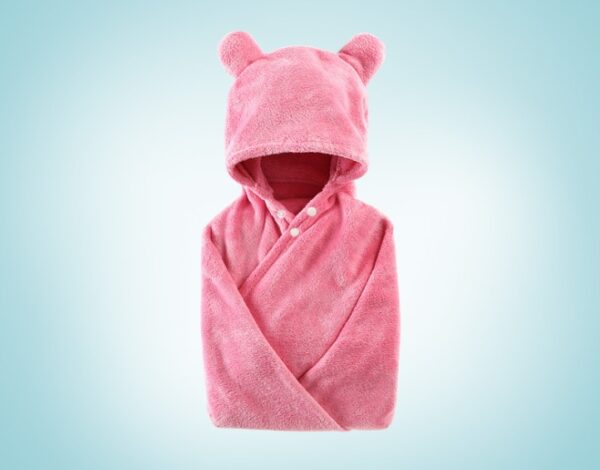 Cotton baby care hooded bath towel - Image 2